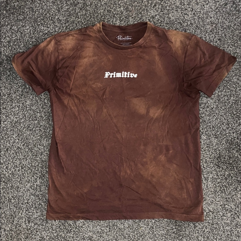Primitive Distressed Brown Short Sleeve Tee